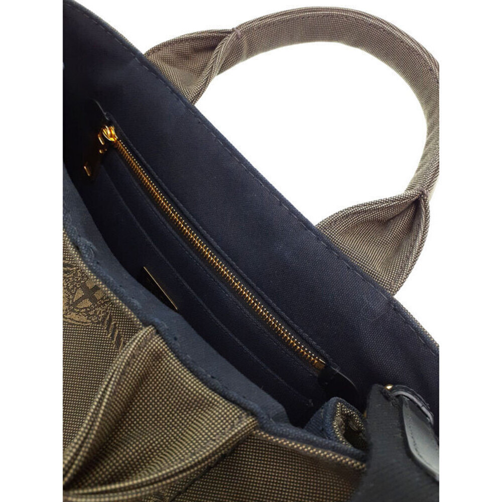 Prada Canapa Convertible Tote Bag khaki canvas Brown Green - Picture 4 of 9